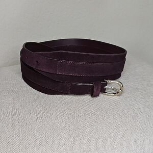 Loft Purple Suede Belt, Silver Buckle